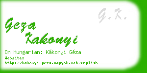 geza kakonyi business card